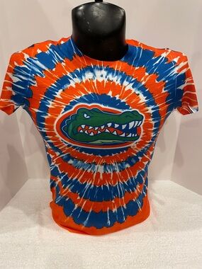 Kids University of Florida Gators Tie-Dye Short Sleeve Tee - Orange/Blue